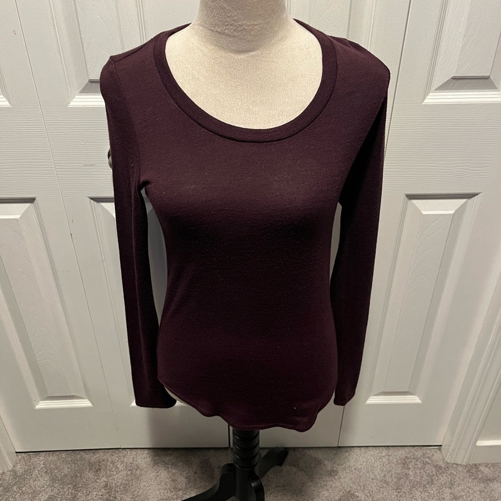 Wilfred from Aritizia size S Elegant Plum Long Sleeve Top